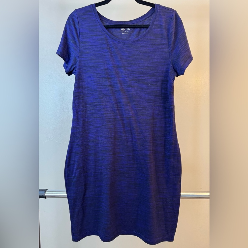 Apt. 9 Purple and Black Cap Sleeve Dress